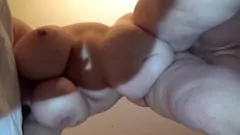 Abspielen BBW-Ehefrau mit riesigen Titten, Abspritzen und Creampie, Zusammenstellung 3
